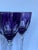 1980s Kusak Glassworks Amethyst Cut to Clear Tall Wine Goblet - Set of 9 For Sale - Image 5 of 9