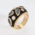 Vintage Cartier carved aquamarine & diamond ring crafted in 18k yellow gold (circa 1991). Carved aquamarines measure 6mm x...