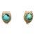 Vintage 1950s Signed Napier Goldtone Faux-Jade Clip Earrings-2 Pieces For Sale