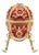 Ornate Red & Gold Fabergé Egg Trinket Box For Sale