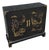 Vintage Chine Black Hand Painted Sideboard With Brass Accents For Sale