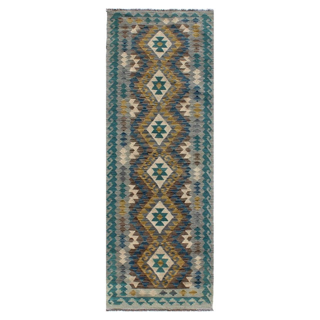Textile Afghan Tribal Kilim Rug in Wool, 2010s For Sale - Image 7 of 7