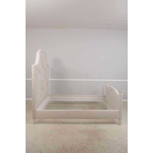 King Size Custom Upholstered Modern Bed For Sale - Image 10 of 15