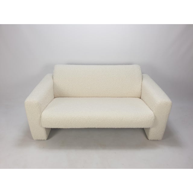 Artifort Model 691 Two-Seat Bench in Bouclé Fabric from Artifort, 1980s For Sale - Image 4 of 9