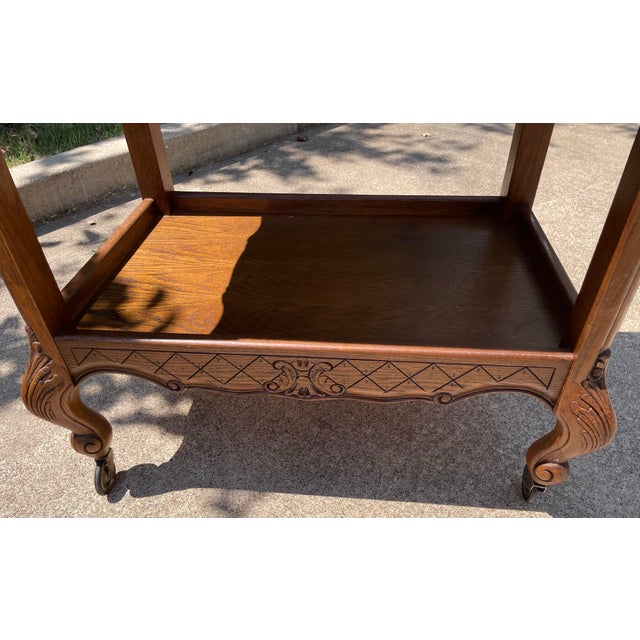 French Country Tea or Bar Cart For Sale - Image 10 of 11