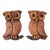 Vintage Ceramic Owl Wall Hangings - a Pair For Sale