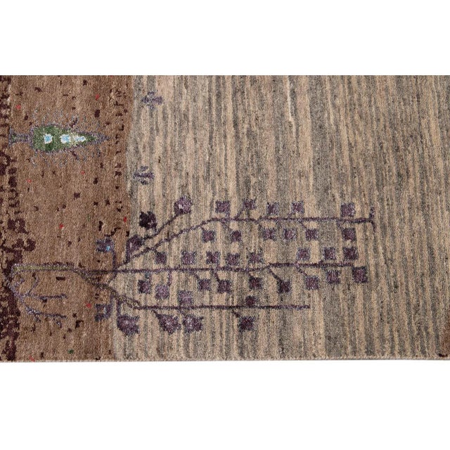 21st Century Modern Indian Gabbeh Style Rug For Sale In New York - Image 6 of 12