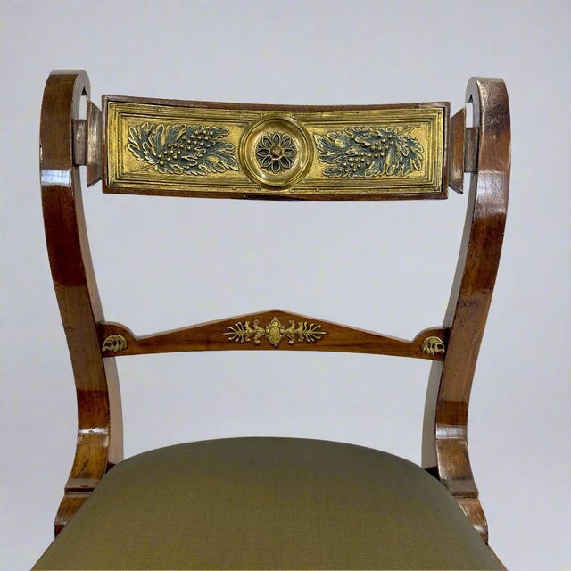 19th Century Fine Pair of Neoclassical Side Chairs, 1st Half 19th Century For Sale - Image 5 of 10