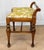 Vintage Traditional Maple Vanity Bench Seat W/ Green Floral Cushion For Sale - Image 6 of 12