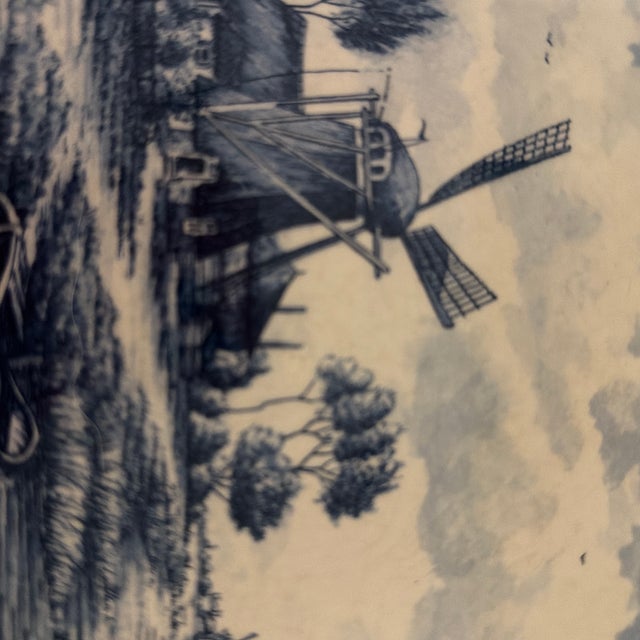 Vintage Dutch Delft Plate For Sale - Image 10 of 11