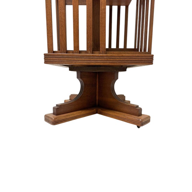 Art Nouveau Jugendstil Revolving Bookcase, 1900s For Sale - Image 5 of 11
