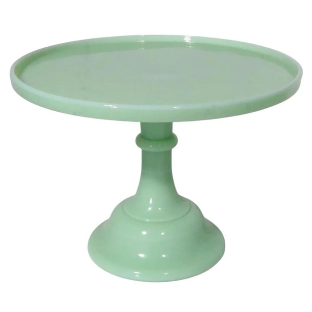 Art Deco 2 Glass Cake Stands by Mosser For Sale - Image 3 of 10