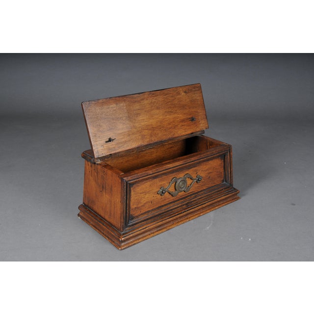 19th Century Antique Oak Briefnbox/Casket, Germany Rectangular solid oak body with fittings. The box is relatively large...