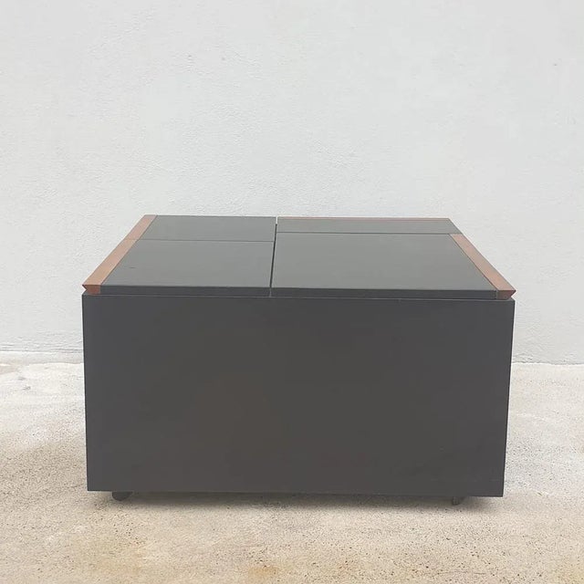 Wooden Bar Cabinet with Wheels attributed to the Poggi Pavia, Italy, 1970s For Sale - Image 9 of 13