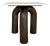 Modern Sculptural White Marble and Bronze Tubular Side Table For Sale