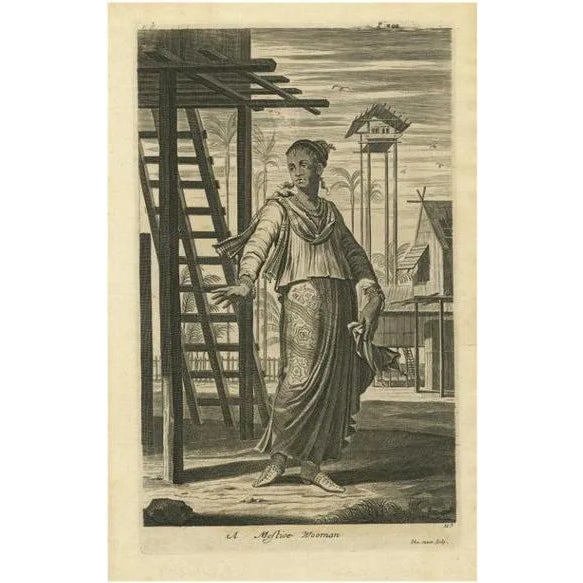 A Mestizo Woman from Ternate, 1744, Paper For Sale
