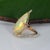 Metal 5.1Ct Ethiopian Opal Cabochon Ring With Natural Diamond Accents: Solid 14k Gold, Size 6.75 For Sale - Image 7 of 9