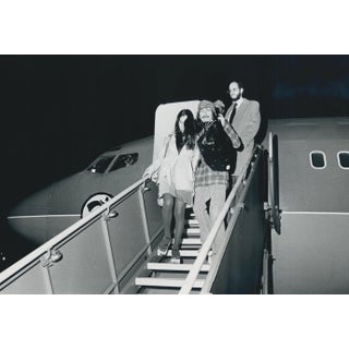 Henry Grossman, George Harrison, Plane, Black and White Photograph, 1970s, 20,8 X 25,3 Cm 1970s For Sale