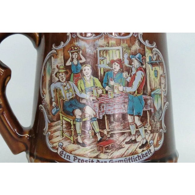 Ceramic McCoy Ein Prosit der Gemutlichkeit Large Beer Mug Stein For Sale - Image 7 of 11