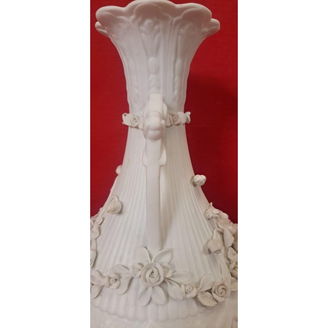 Biscuit Porcelain Vase, 1980s For Sale - Image 6 of 9