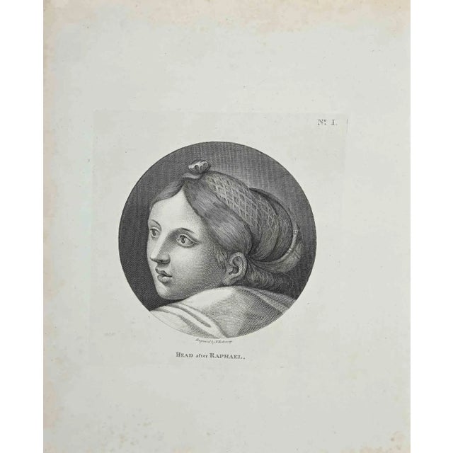 Portrait after Raphael is an original artwork realized by Thomas Holloway (1748 - 1827). Original Etching from J.C....