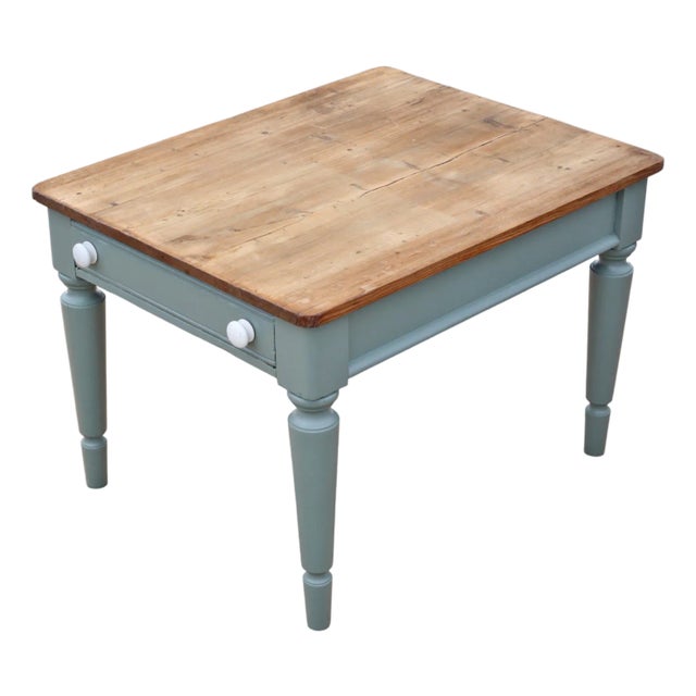 Antique Pine Kitchen Dining Table, 1915 For Sale