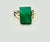 1980s Vintage Art Deco Boho Chic Sterling Silver & Malachite Cocktail Ring, Size 7. For Sale - Image 10 of 11