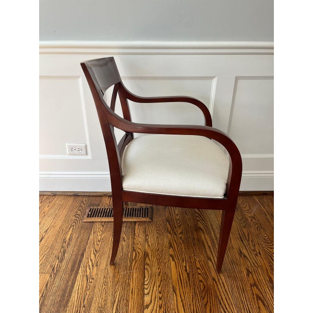 Baker Furniture Company Late 20th Century Pair of "Archetype X" Chairs by Baker Furniture For Sale - Image 4 of 9