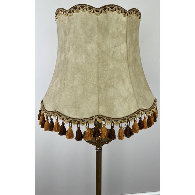 Vintage Floor Lamp with Tassel Shade For Sale - Image 3 of 18