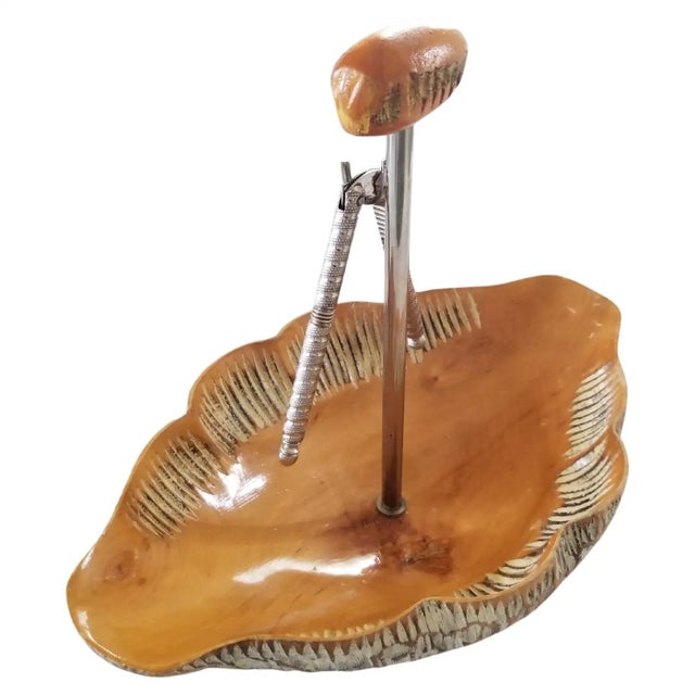 Brown Macabo Cusano Aldo Tura Wood Bowl Nutcracker Set 1960s Milan For Sale - Image 8 of 9