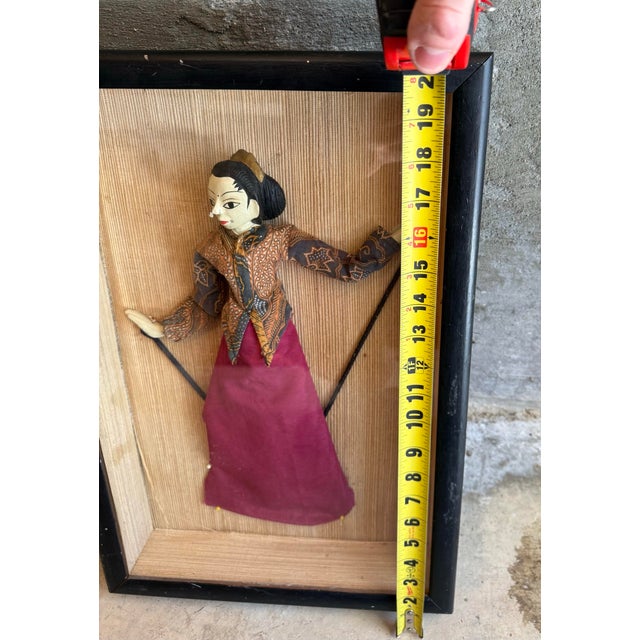 Antique Framed Asian Shadow Box Puppet/Doll 13x20 Encased in a glass shadowbox wooden frame Good condition This Antique...