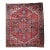 Vintage Oversized Heriz Rug, Hand-Knotted Wool, Geometric Pattern, Red & Navy, 12x16 For Sale