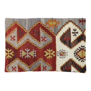 Pasargad Home Vintage Kilim Pillow Case, Multicolor For Sale