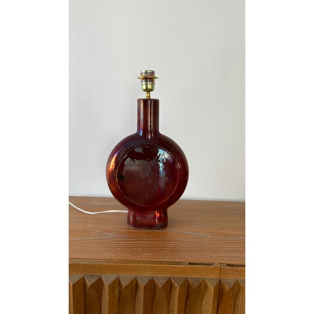 Mid-Century Modern Ceramic Lamp by Joachim, France, 1972 For Sale - Image 3 of 11