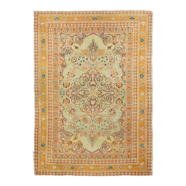 Late 18th Century Antique Tabriz Haji Jalili Rug 4'4'' x 6'4'' For Sale