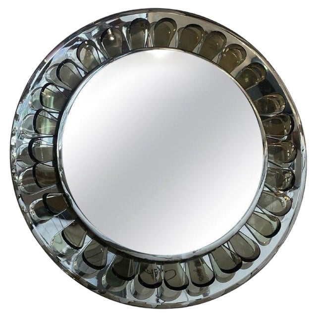 Flower Shaped Mirror attributed to Max Ingrand for Fontana Arte, Italy, 1960s For Sale