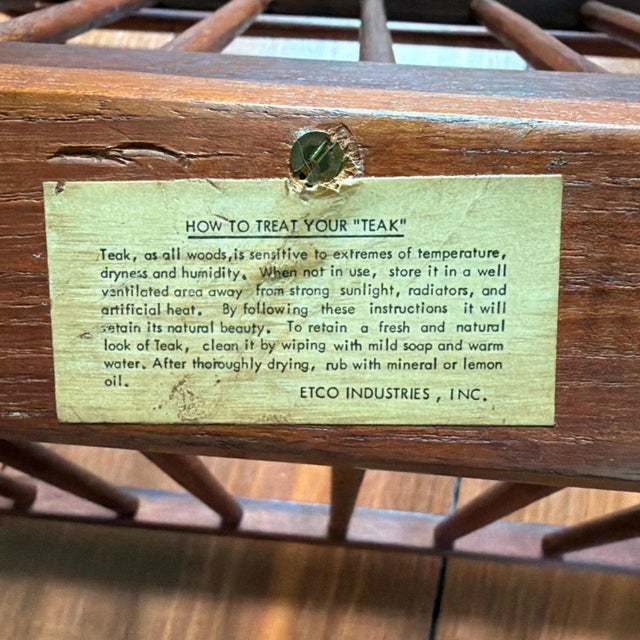 1960s Vtg Danish Modern Mid Century Teak Magazine Rack Record Holder For Sale - Image 5 of 5