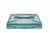 Nile Green Faceted Glass Square Ashtray from Fontana Arte, Italy, 1970s For Sale - Image 6 of 6