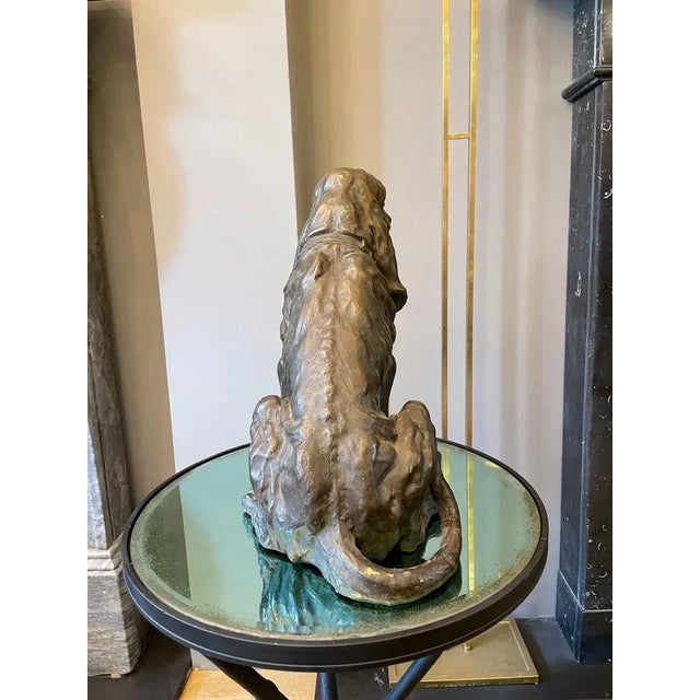 Vintage Dog Sculpture in Bronze, 1950 For Sale - Image 3 of 9