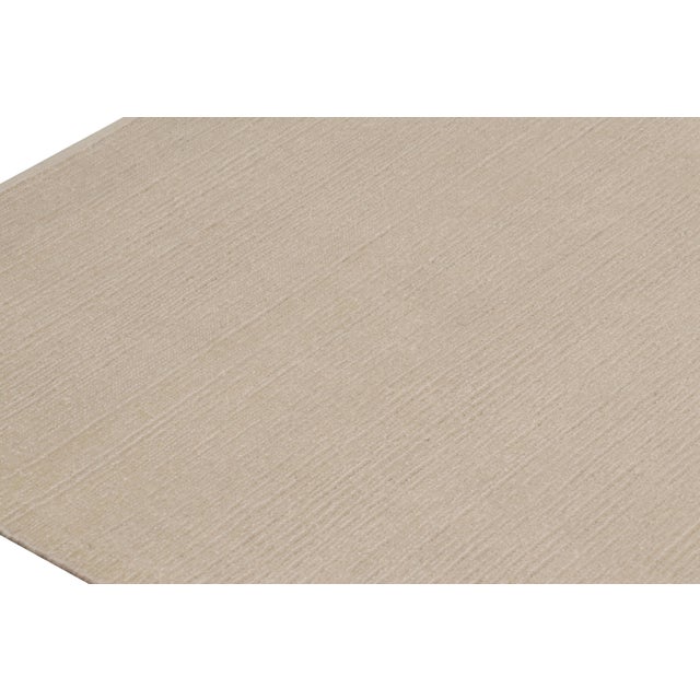 Contemporary Rug & Kilim’s Oversized Contemporary Textural Solid Rug in Cream and White Tones - 10x16 For Sale - Image 3 of 8