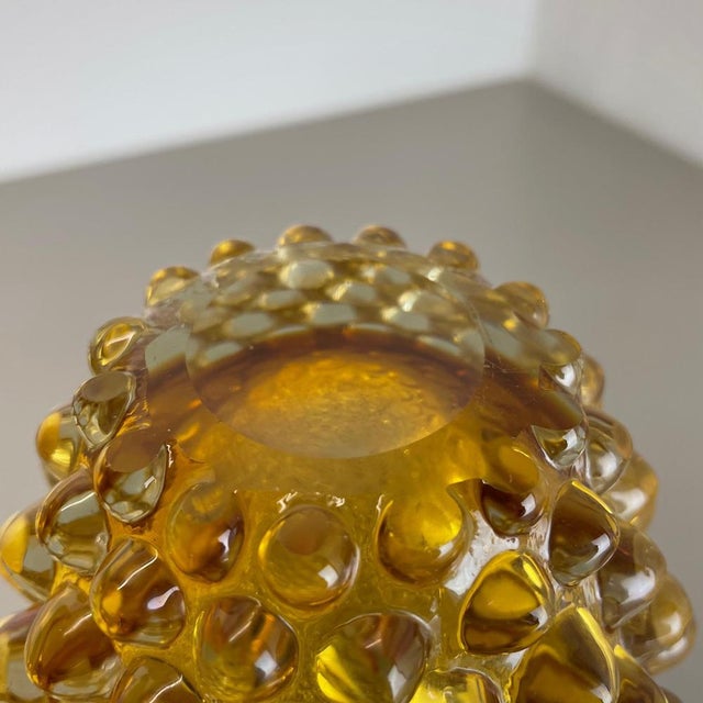 Yellow Murano Lenti Glass Vase Element attributed to Ercole Barovier and Toso, Italy, 1960s For Sale - Image 18 of 18