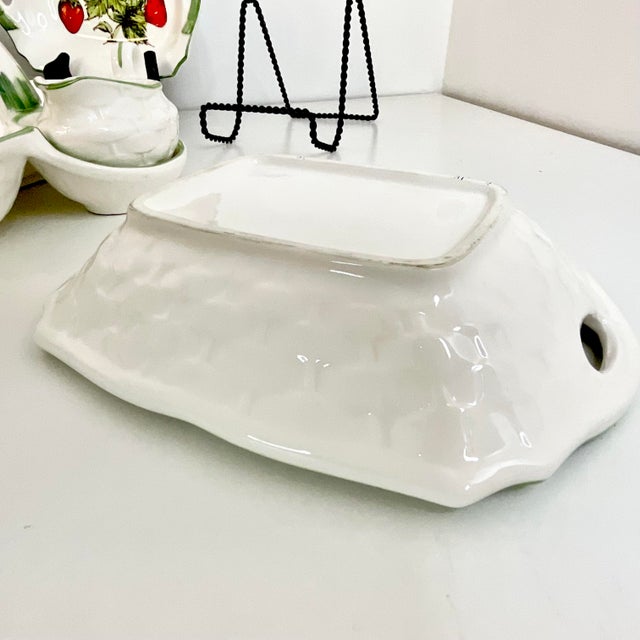 1950s Vintage English Chippendale Strawberry Serving Dishes - 7 Pieces Feature Set For Sale - Image 10 of 10