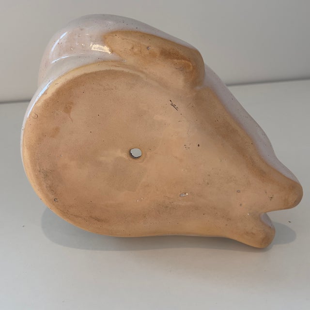 Vintage 1960s Cat Pottery Planter David Stewart Lions Valley Stoneware Speckled Glaze MCM For Sale - Image 9 of 13