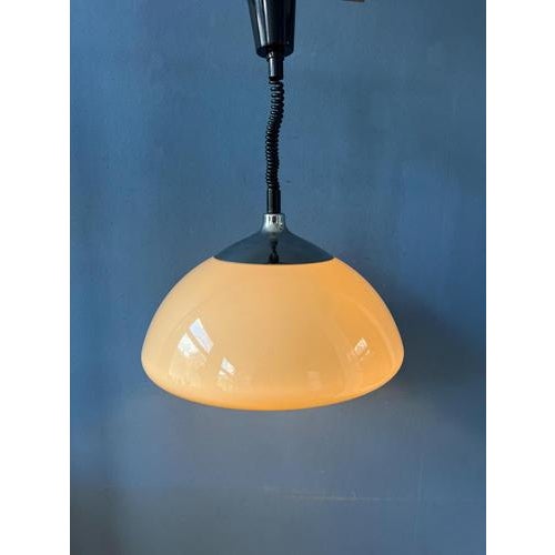 Vintage Space Age Mushroom Pendant Lamp from Dijkstra For Sale - Image 4 of 12
