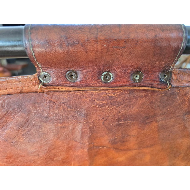 1960s Pair of Leather Bar Stools For Sale - Image 9 of 18