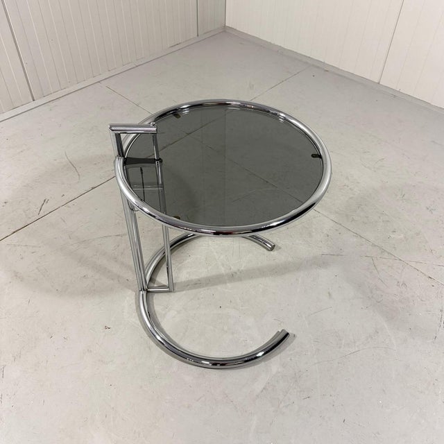 Adjustable Side Table by Eileen Gray for Vereinigte Werkstätten, 1970s For Sale - Image 3 of 17