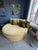 Make a dramatic design statement with this exceptional custom circular upholstered daybed, created for luxurious lounging...