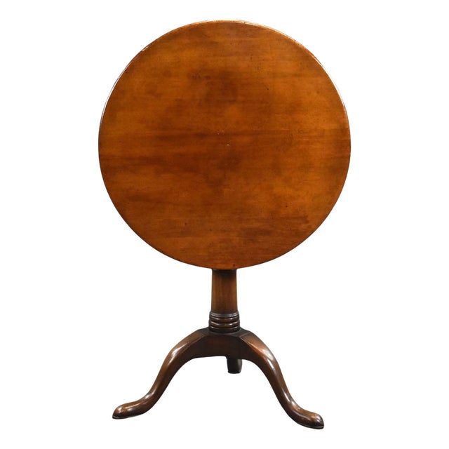 George III Mahogany Snap Top Circular Tripod Table, 1780s For Sale