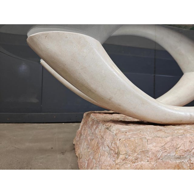 Traditional Vintage Faux Tusk Coffee Table, 1980s For Sale - Image 3 of 11