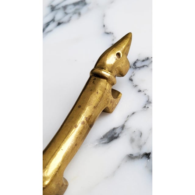 1950s Mid-Century Modern Dachshund Brass Letter Opener by Walter Bosse for Herta Baller, 1950s For Sale - Image 5 of 7